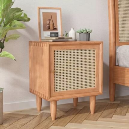 Weaved Bedside Table