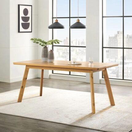 Solid Wood Dining Table - Warm Natural
