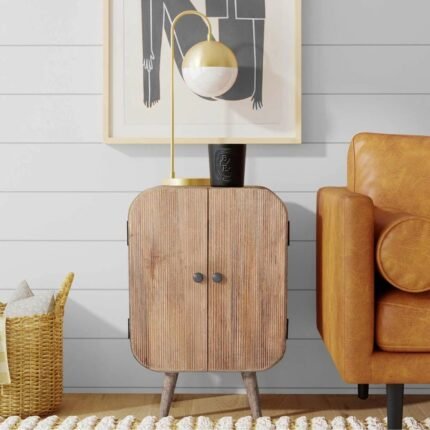 Wood 2-Door Side Cabinet
